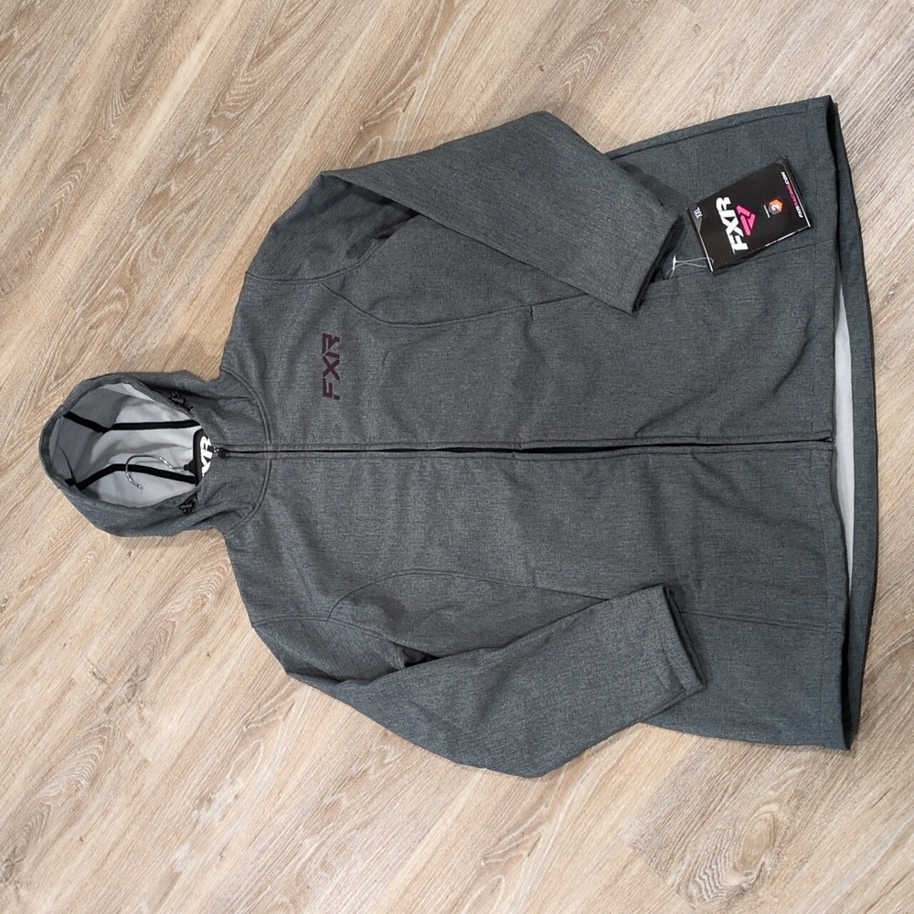 💜 NWT FXR Women's Gray Hooded Softshell Jacket size 2XL 💜  SUPER AWESOME!!! ❤️